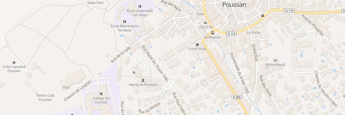 Plan du 2 Av General de Gaulle à Poussan