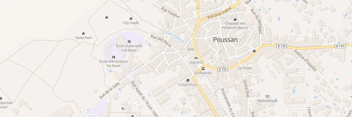 Plan du 6144 Rue Emile Zola à Poussan