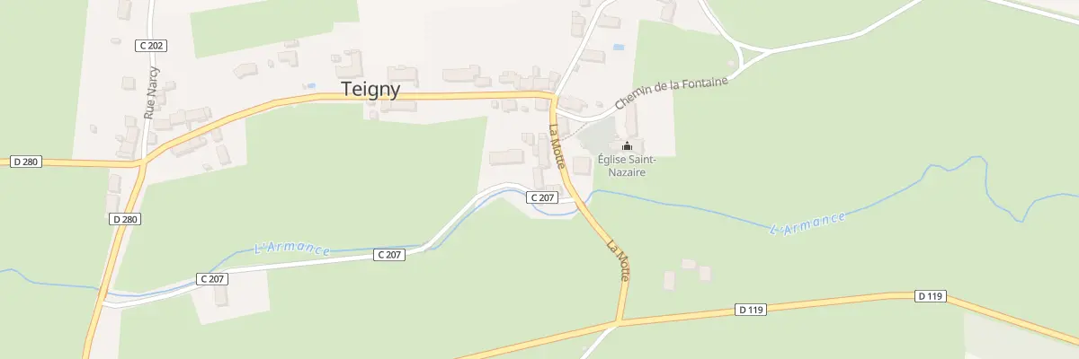 Plan du 2 Rue sous les Eaux à Teigny