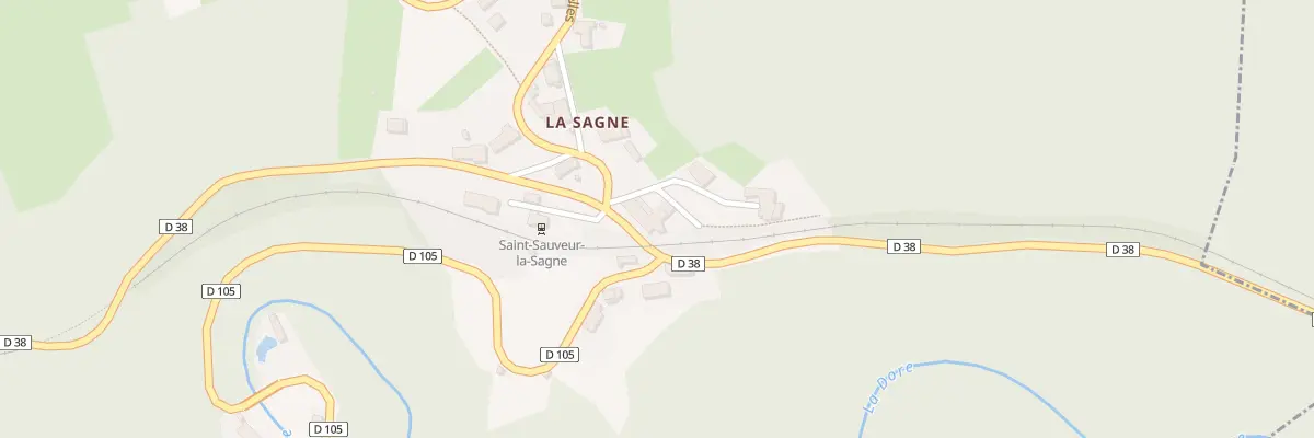 Plan du 2 Rue de la Gare La Sagne à Saint-Sauveur-la-Sagne