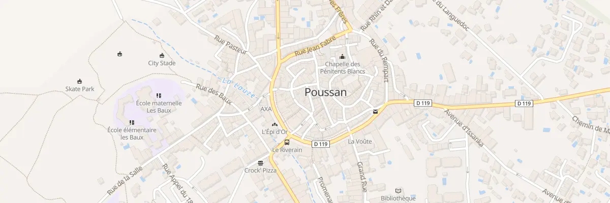 Plan du 5 Rue Lazare Carnot à Poussan