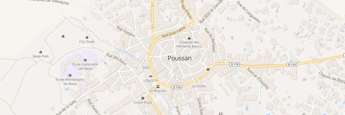 Plan du 8 Rue Olivier de Montlucon à Poussan