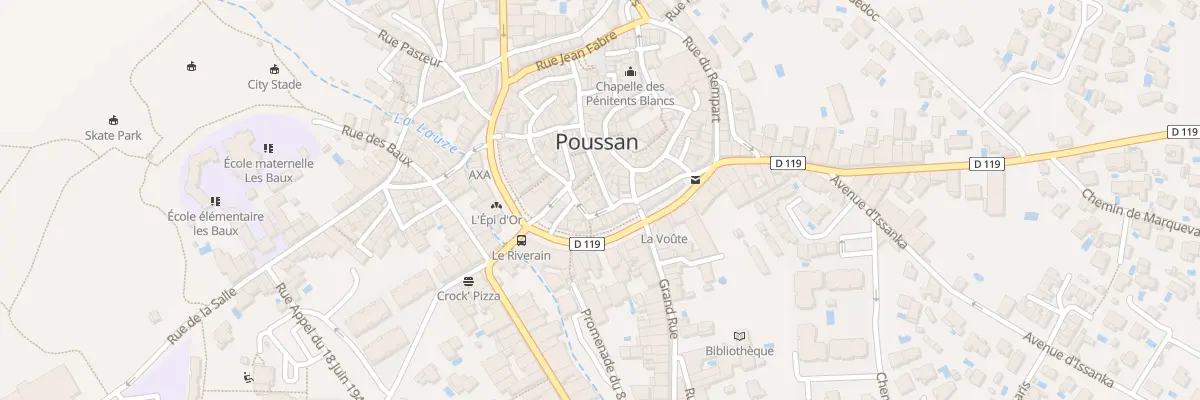 Plan du 8 Rue de l’Hôtel de Ville à Poussan