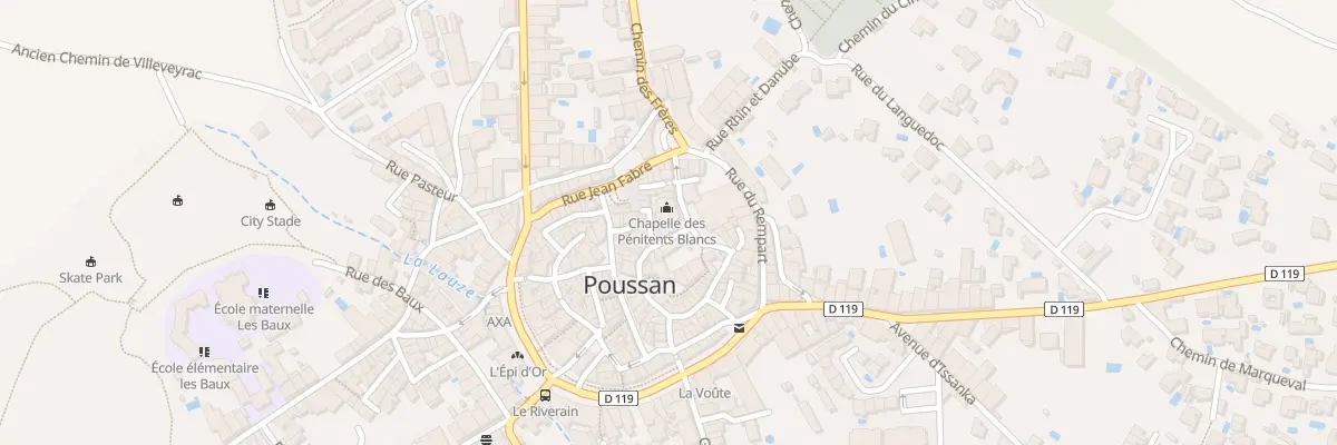 Plan du 2 Pl de l’Eglise à Poussan