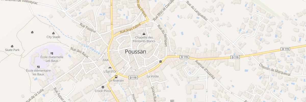 Plan du 17 Rue Eugène Lisbonne à Poussan