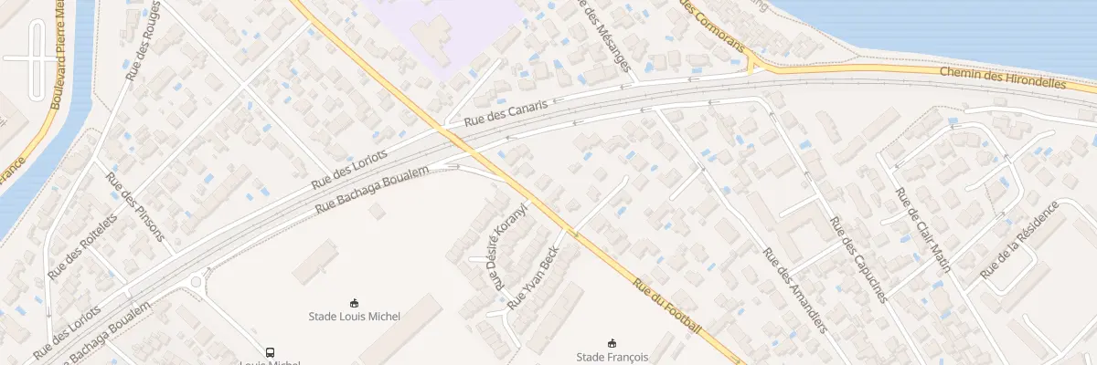Plan du 68 Rue du Football à Sète