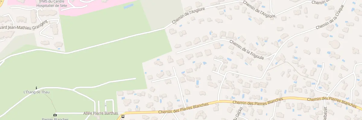Plan du 337 Che de la Frigoule à Sète