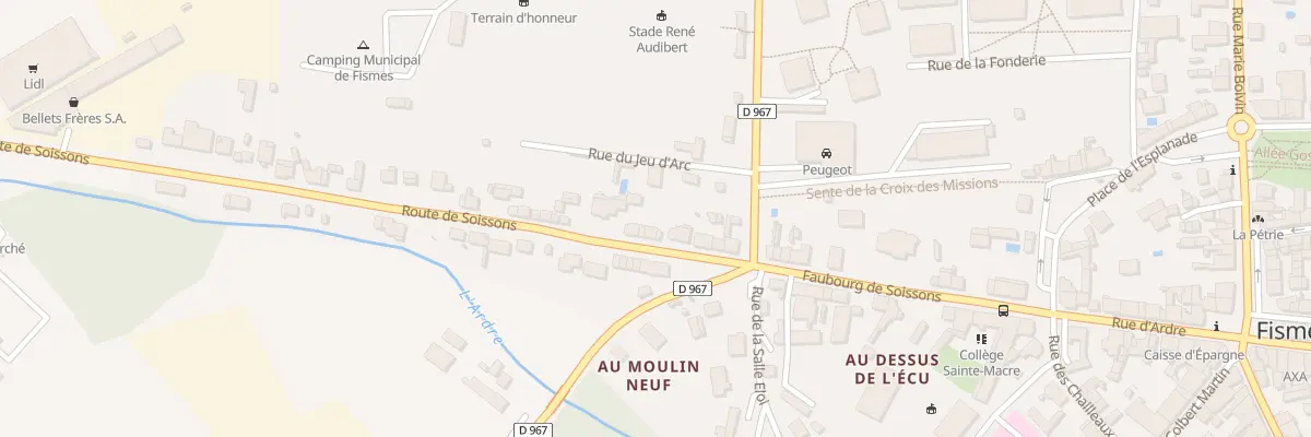 Plan du 10 Rte de Soissons à Fismes