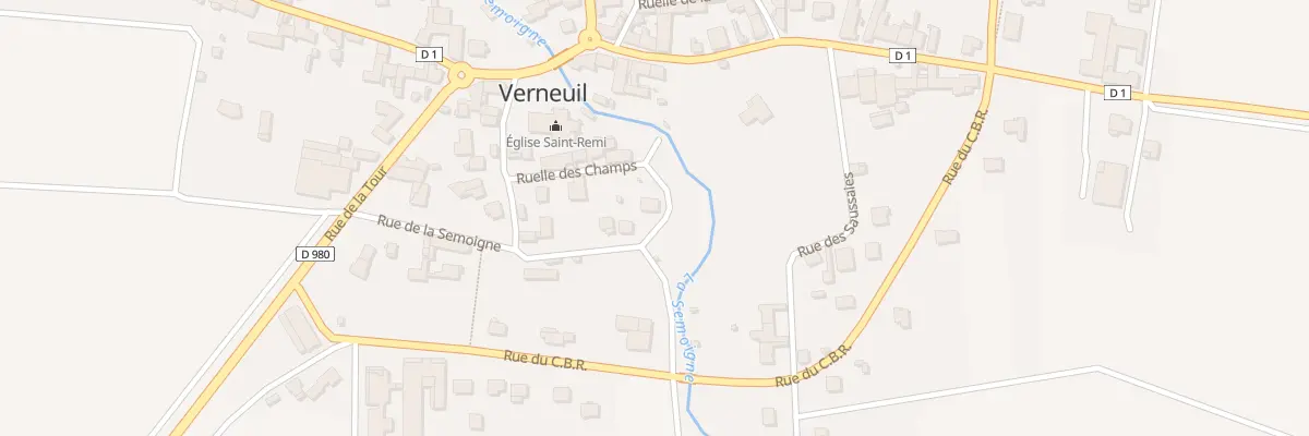 Plan du 7 Rue des Fosses de la Ville à Verneuil