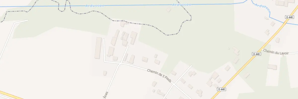Plan du 16 Che de Cinq Pieds à Saint-Martin-de-Bossenay