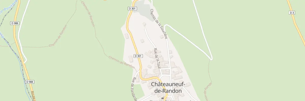 Plan du 17 Rue de la Tour à Châteauneuf-de-Randon