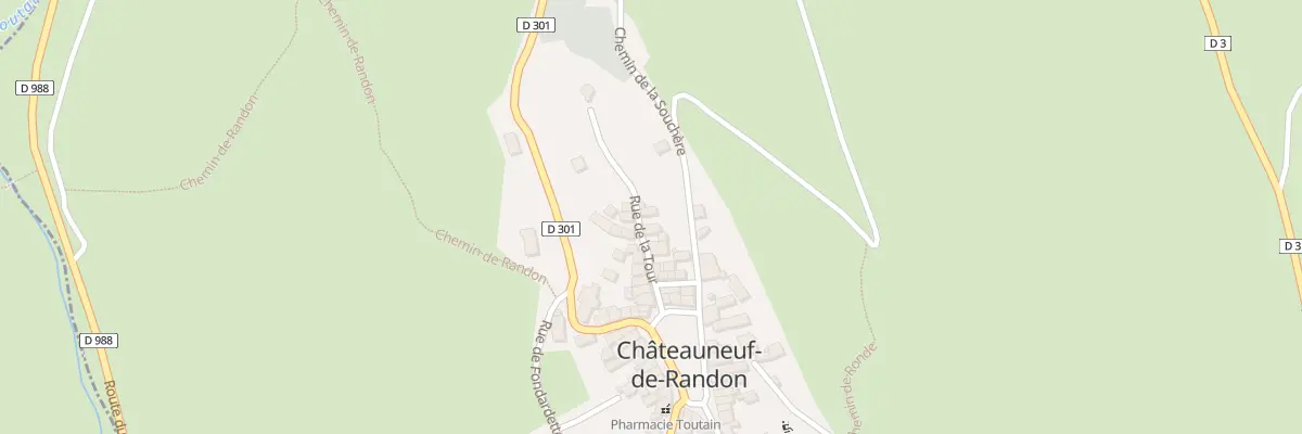 Plan du 10 Rue de la Tour à Châteauneuf-de-Randon