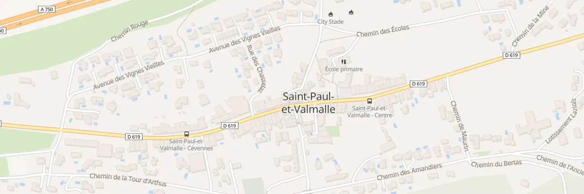 Plan du 2 Rue de la Roulade à Saint-Paul-et-Valmalle