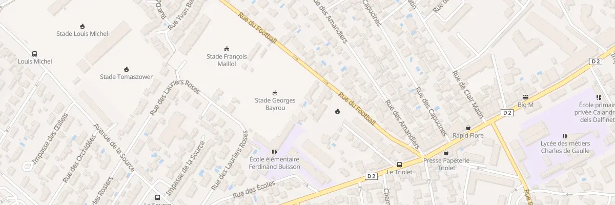 Plan du 23 Rue du Football à Sète