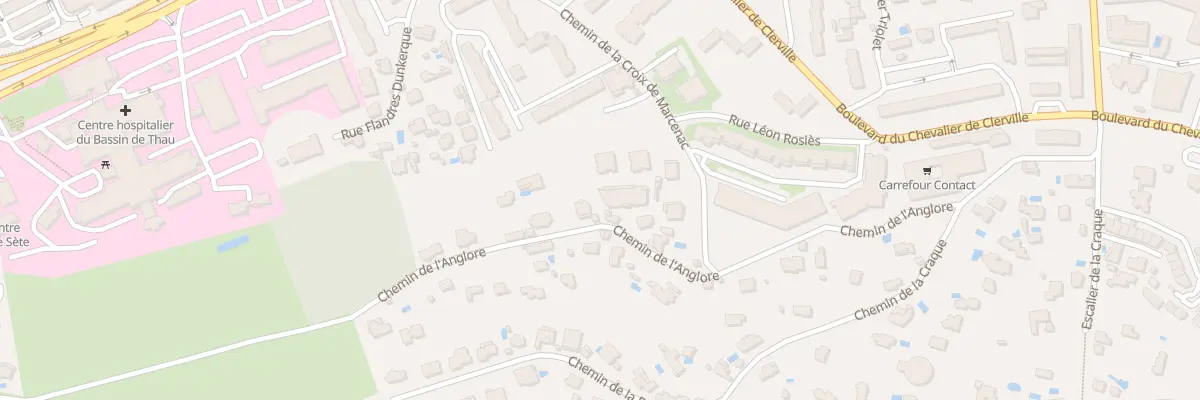 Plan du 472 Che de l’Anglore à Sète