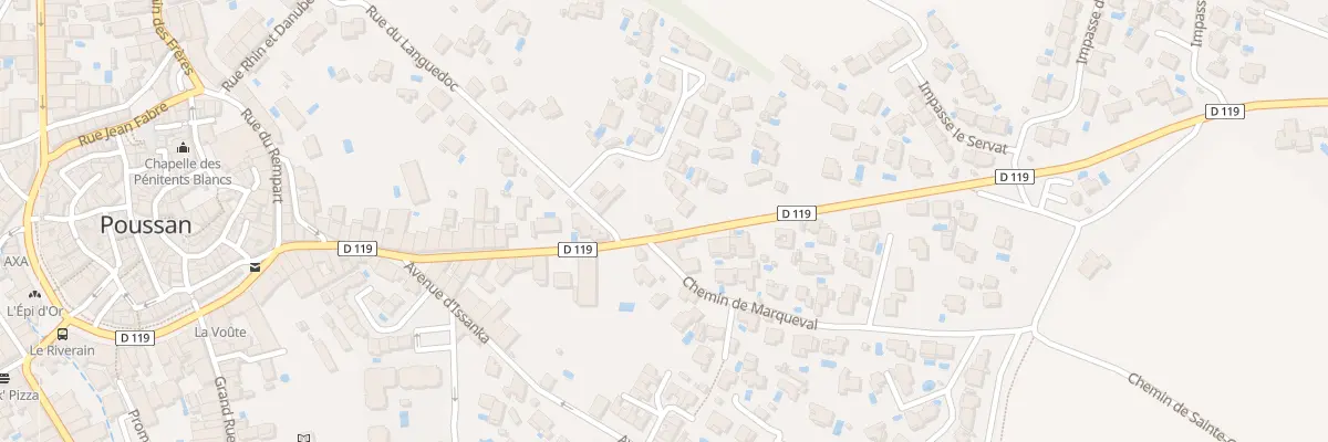 Plan du 19 Av de la Gare à Poussan