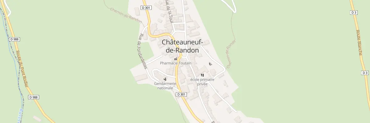 Plan du 14 Pl Duguesclin à Châteauneuf-de-Randon