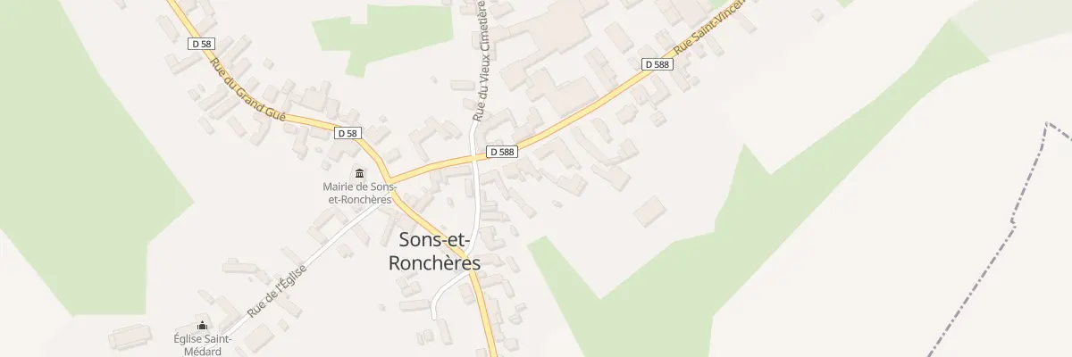 Plan du 23 Rue Saint Vincent à Sons-et-Ronchères