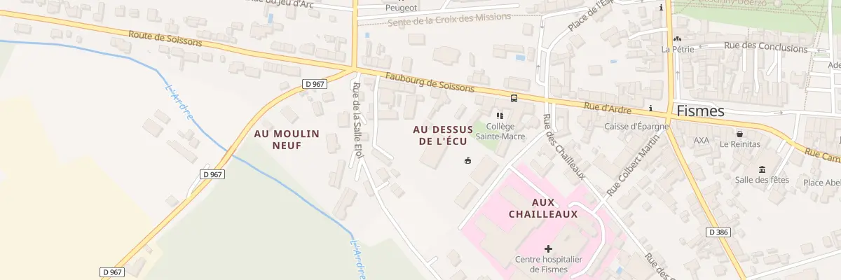 Plan du 7 Fg de Soissons à Fismes