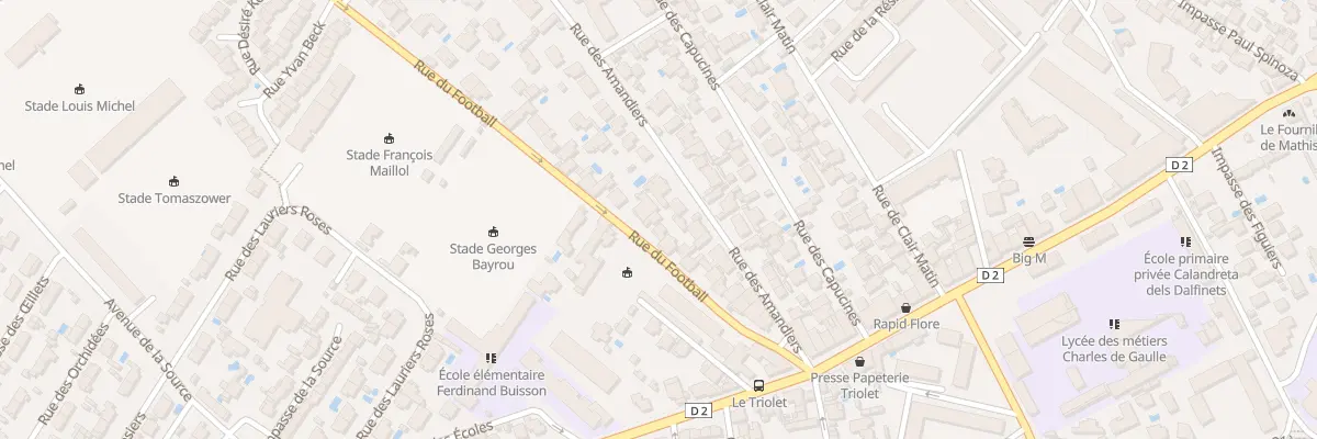 Plan du 22B Rue du Football à Sète