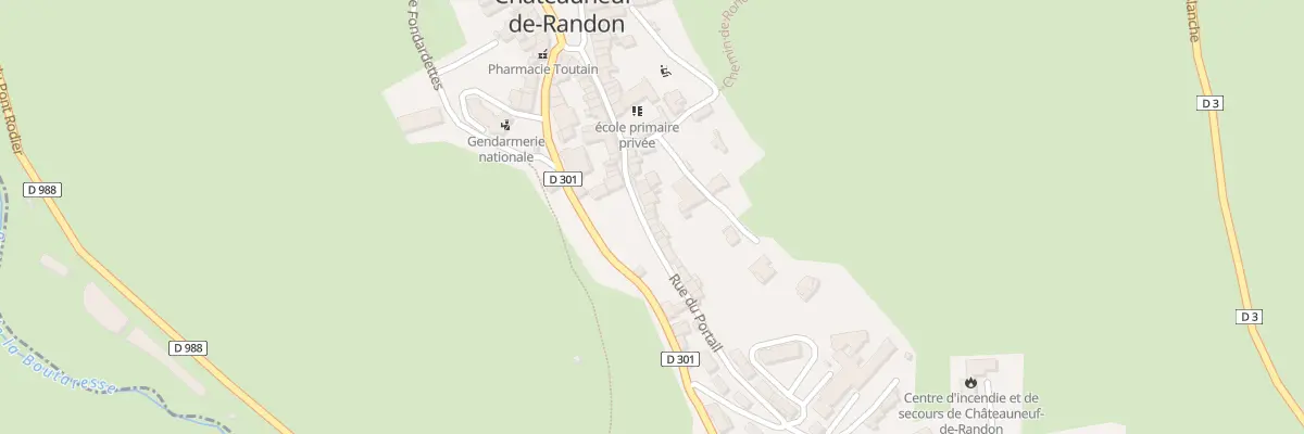 Plan du 25 Rue du Portail à Châteauneuf-de-Randon
