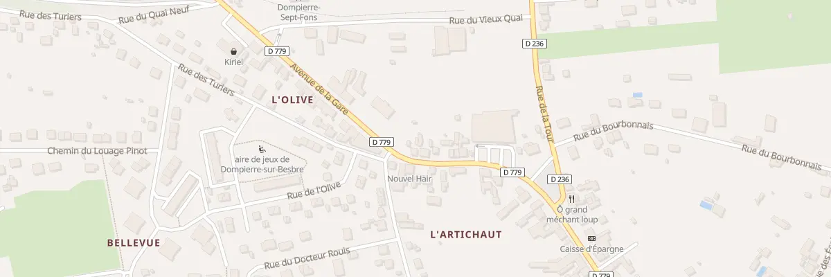 Plan du 88 Av de la Gare à Dompierre-sur-Besbre