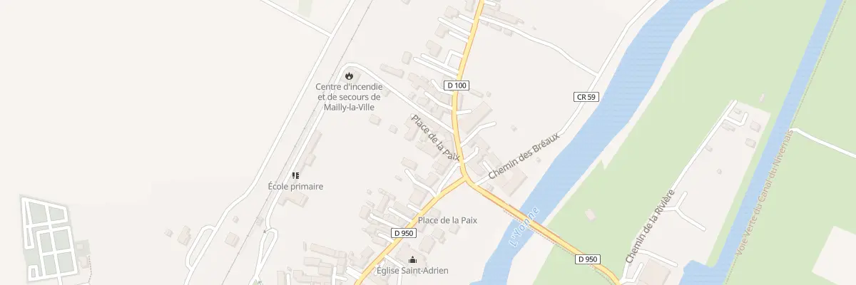 Plan du 1D Pl de la Paix à Mailly-la-Ville