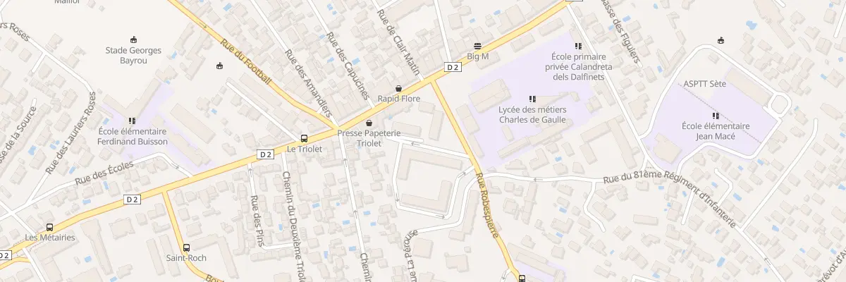 Plan du 61 Bd de Verdun à Sète