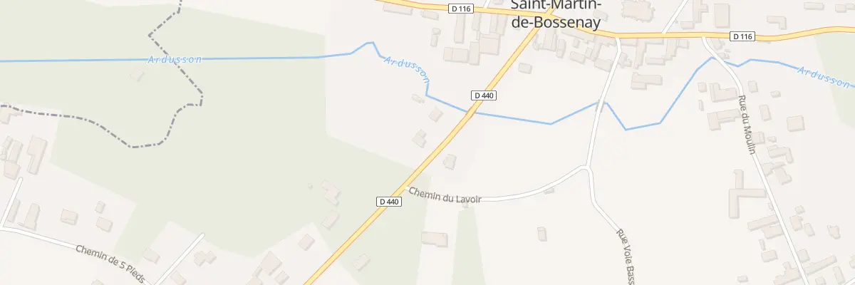 Plan du 8 Rue des Marronniers à Saint-Martin-de-Bossenay