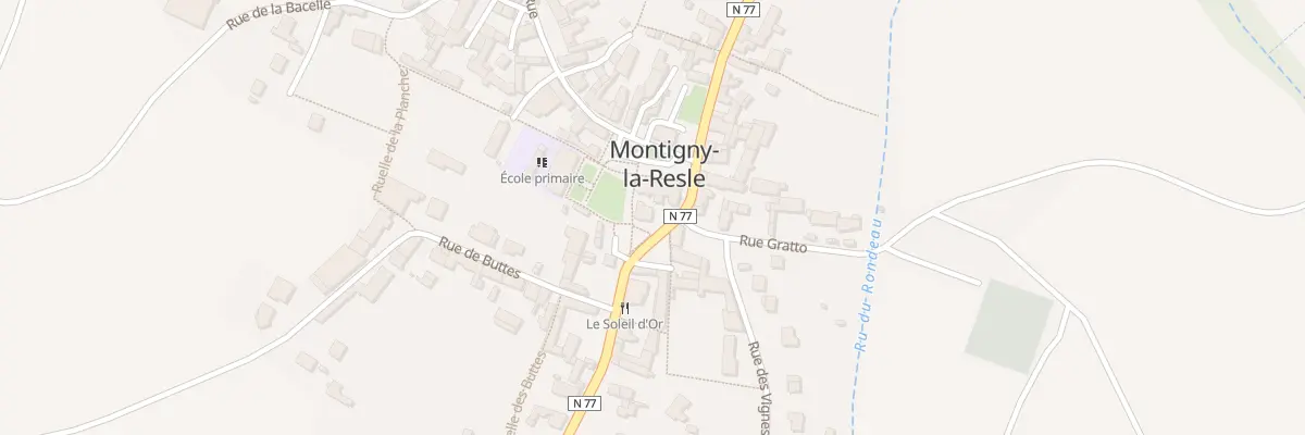 Plan du 1 Pl de l’Eglise à Montigny-la-Resle