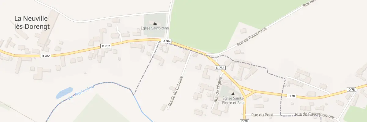 Plan du 2 Rue du Calvaire à Dorengt