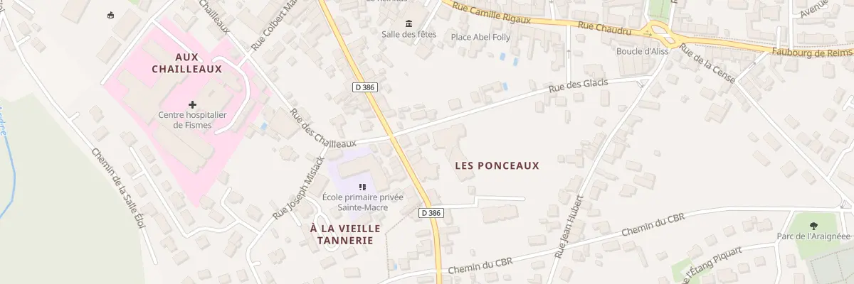 Plan du 2 Rue des Glacis à Fismes