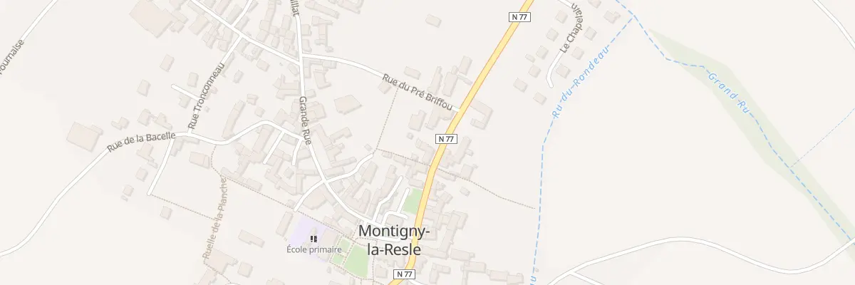 Plan du 7 Rte de St Florentin à Montigny-la-Resle