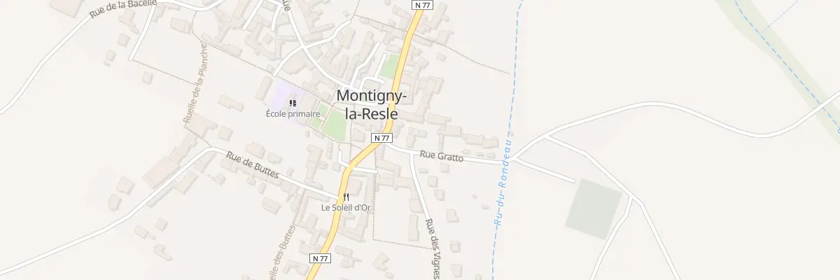 Plan du 1 Rue Gratto à Montigny-la-Resle