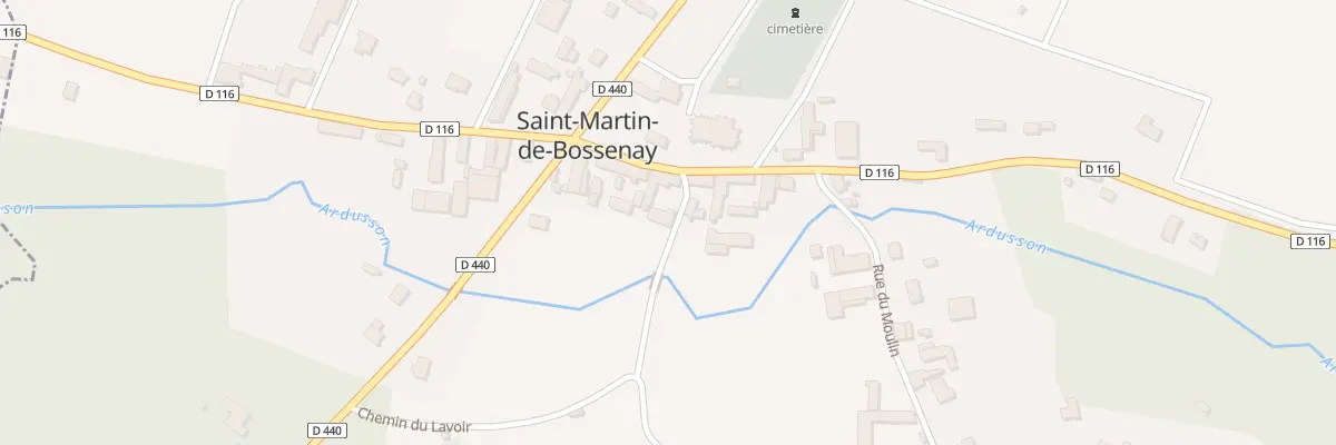 Plan du 6 Rue Voie Basse à Saint-Martin-de-Bossenay