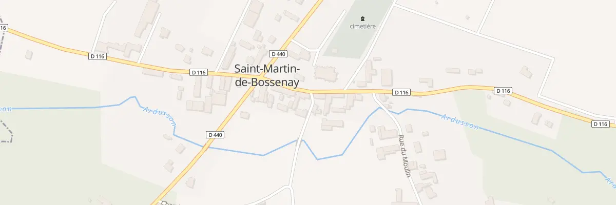 Plan du 2 Rue Voie Basse à Saint-Martin-de-Bossenay