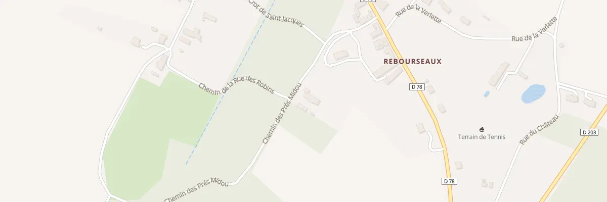 Plan du 15 Che des Pres Midou Rebourseaux à Vergigny