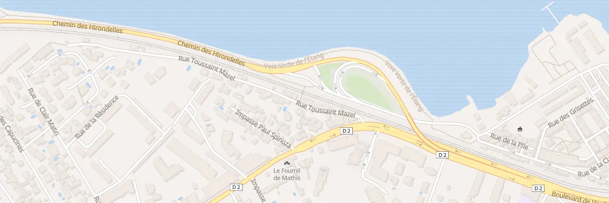 Plan du 100 Rue Toussaint Mazel à Sète