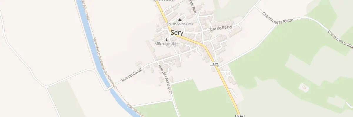 Plan du 7 Rue du Canal à Sery