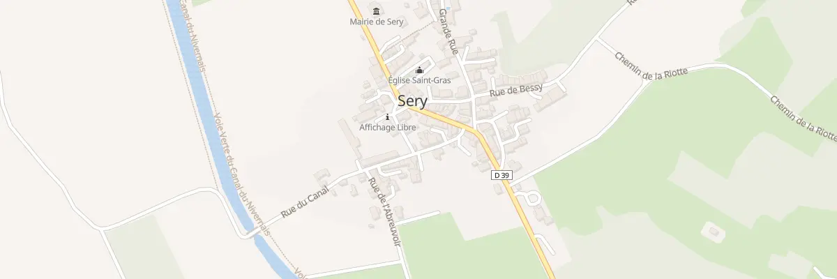 Plan du 8 Rue du Canal à Sery