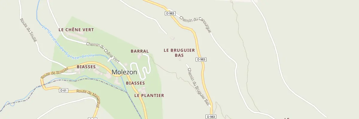 Plan du 5009 Le Bruguier à Molezon