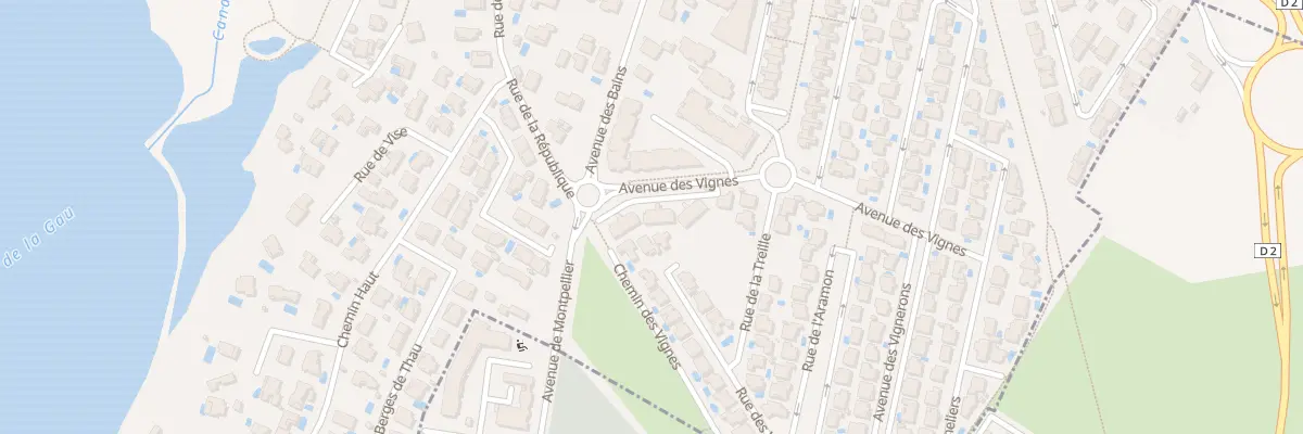 Plan du 2 Av des Vignés à Balaruc-le-Vieux