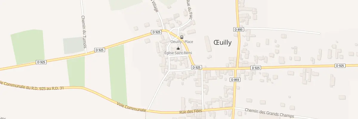 Plan du 1 Rue de l’Eglise à Œuilly