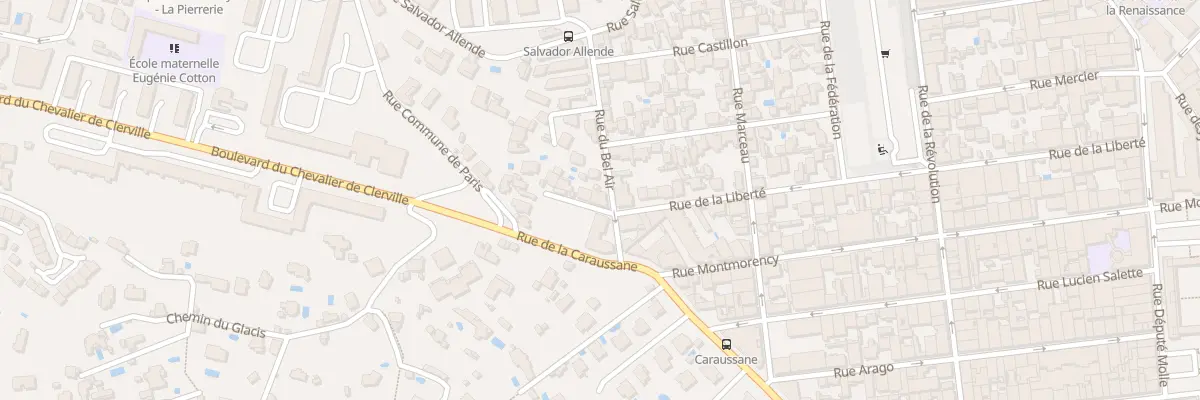 Plan du 1 Rue du Réservoir à Sète