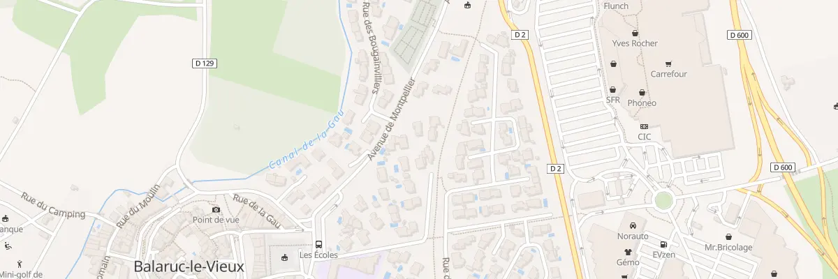 Plan du 13 Av de Montpellier à Balaruc-le-Vieux