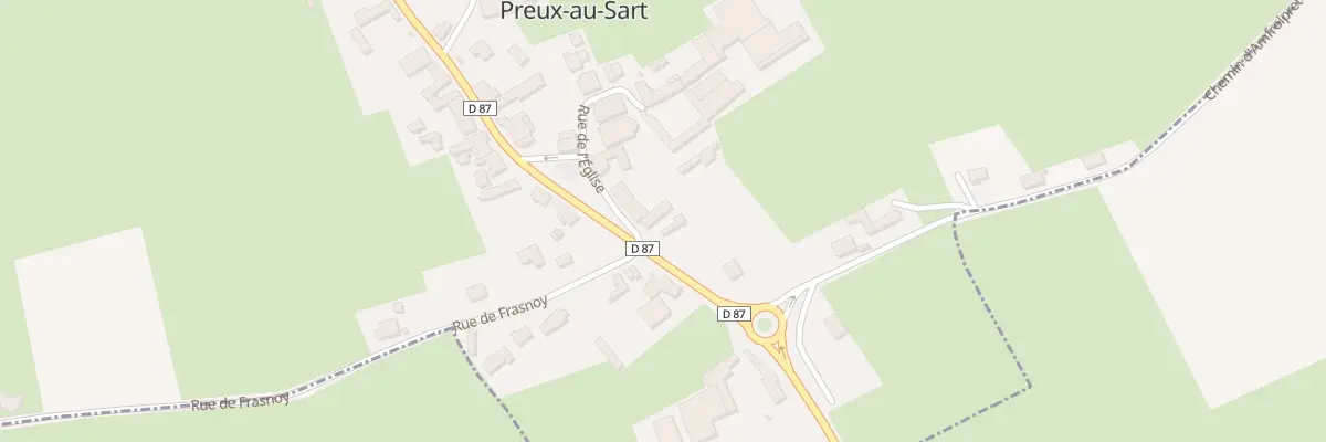 Plan du 1 Rue de l’Eglise à Preux-au-Sart
