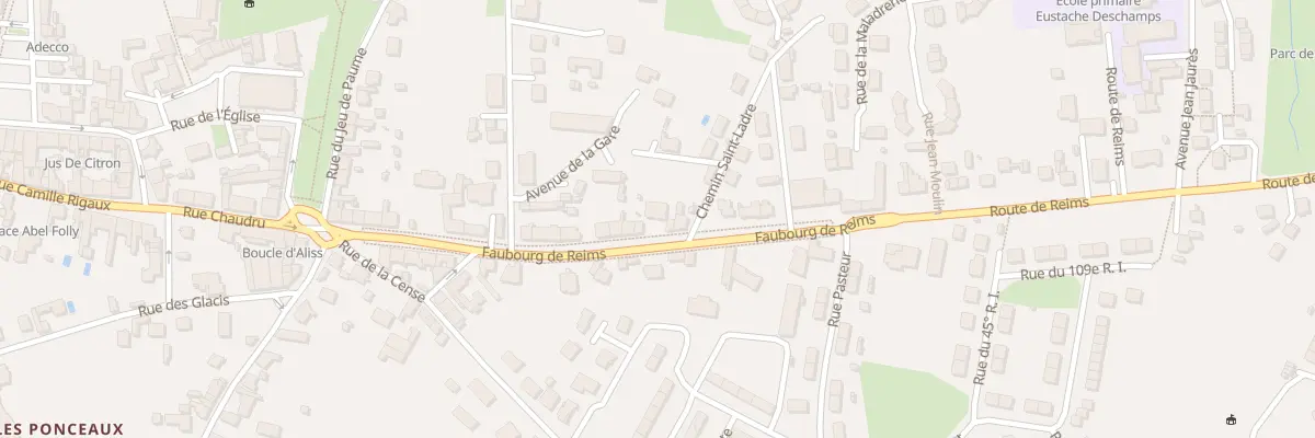 Plan du 29 Fg de Reims à Fismes