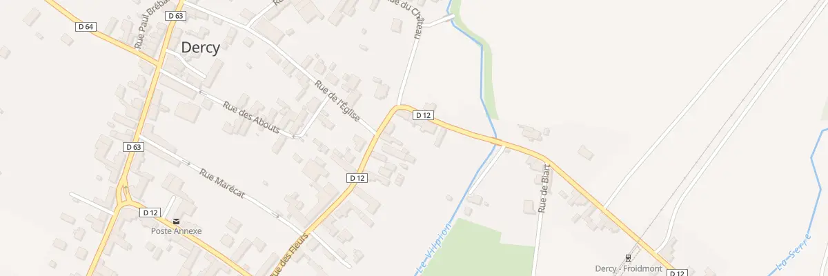 Plan du 3 Rue de la Gare à Dercy