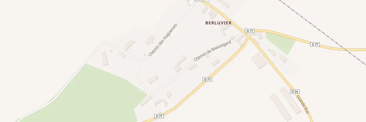 Plan du 2 Chem de Beauregard à Bérulle