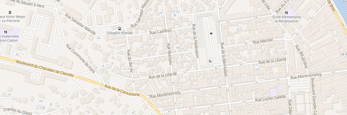 Plan du 18A Rue Marceau à Sète